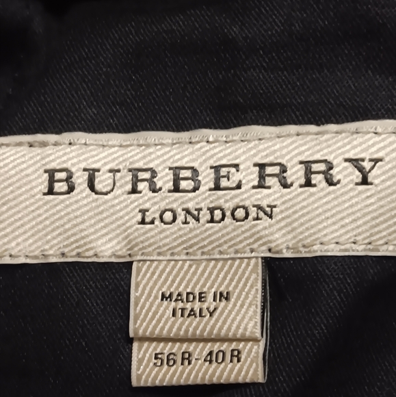 BURBERRY Made In Italy Fit Suit Virgen Wool Sz56R(USA46) Black Jacket Coat - Picture 2 of 16